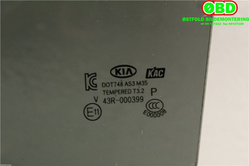 Siderute venstre bak til Kia Soul 2014-2019 (Type II) (KIA|83411B2020|)