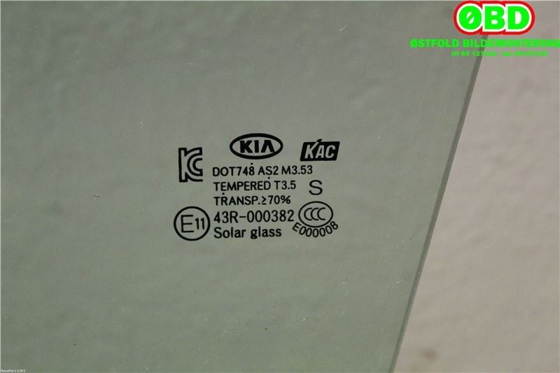 Siderute venstre foran til Kia Soul 2014-2019 (Type II)  (KIA|82411B2050|)