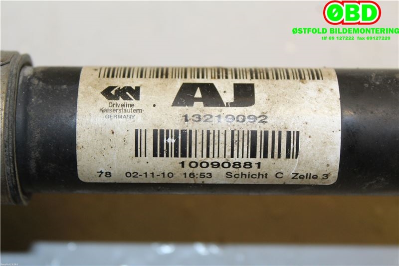 Drivaksel høyre foran til Opel Insignia A 2009-2014  (OPEL|13219092|3 74 829)
