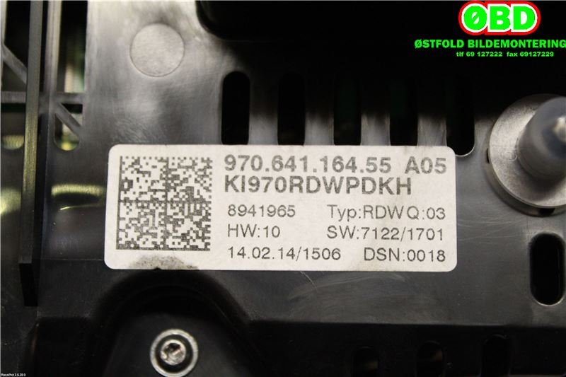 Instrumentpanel til Porsche Panamera 2009-2017 (Type I) (970) (970) (PORSCHE|970 641 164 55||97064116455)