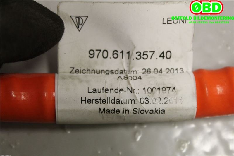 Ledningsnett til Porsche Panamera 2009-2017 (Type I) (970) (970) (PORSCHE|970 611 357 40|970 611 357 41|97061135740)