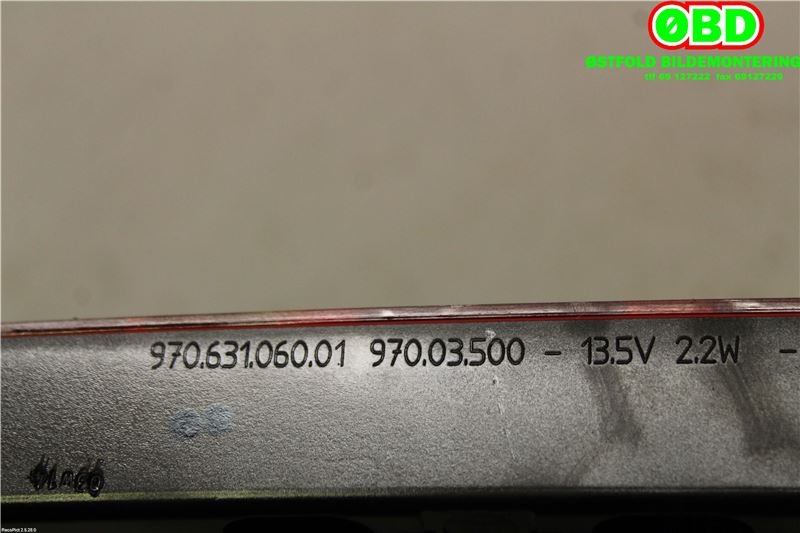 Baklykt bremselys bakrute til Porsche Panamera 2009-2017 (Type I) (970) (970) (PORSCHE|970 631 061 01||97063106001)