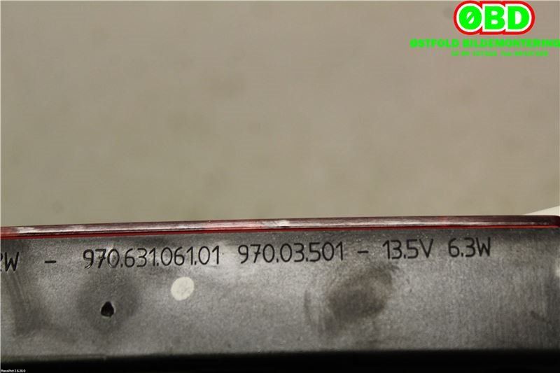 Baklykt bremselys bakrute til Porsche Panamera 2009-2017 (Type I) (970) (970) (PORSCHE|970 631 061 01||97063106001)