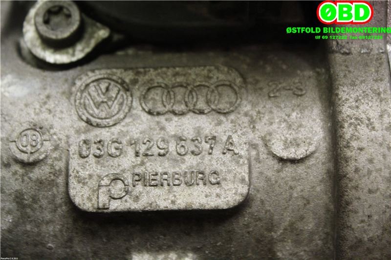 EGR-ventil til Audi A3 2003-2008 (Type II, Fase 1)  (AUDI|03G 131 501 N||03G129637A)