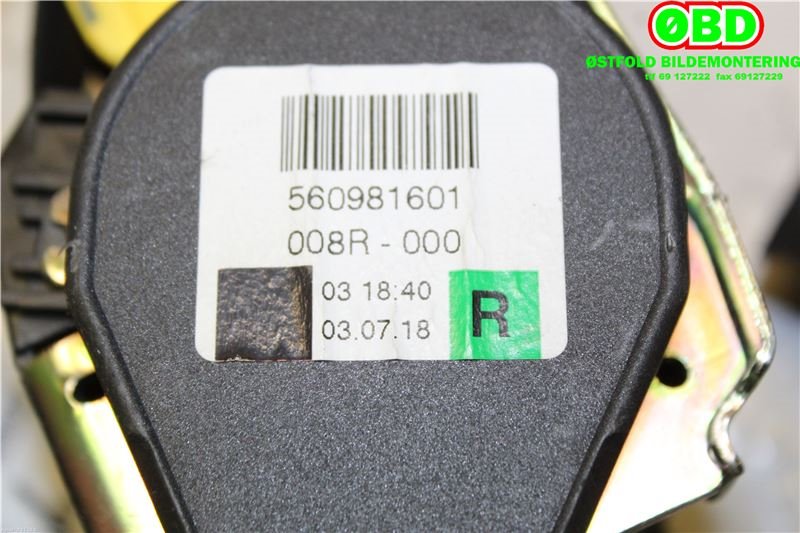 Airbag beltestrammer til Porsche Cayenne 2002-2006 (Fase 1) (9PA) (9PA) (Porsche|955 803 002 01|)