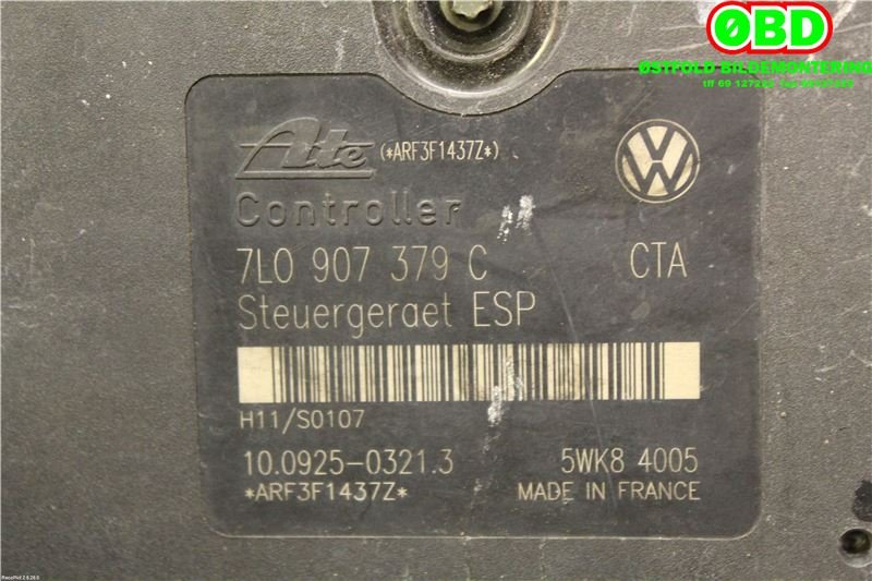 ABS sentral til Porsche Cayenne 2002-2006 (Fase 1) (9PA) (9PA) (Porsche|955 355 955 01|955 355 955 04|7L0614111D)