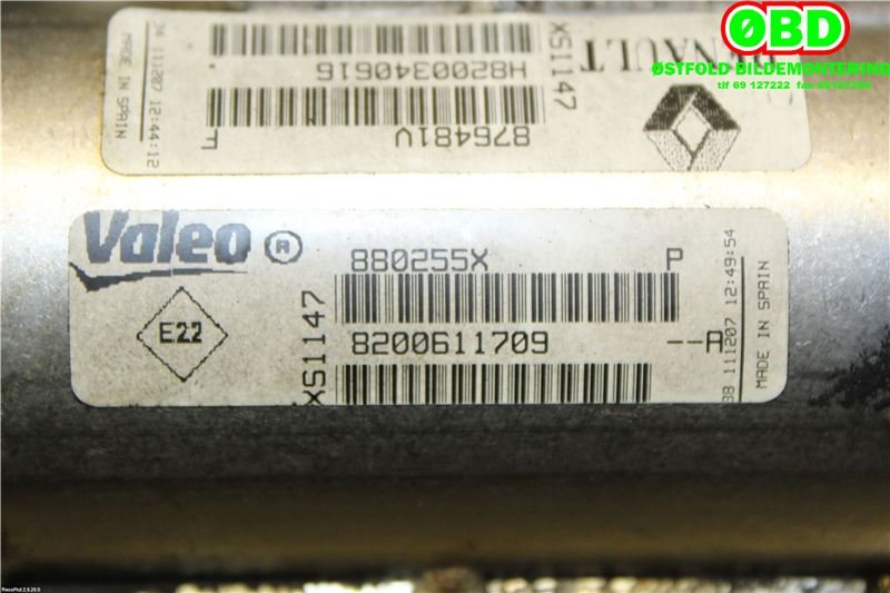 EGR-kjøler til Opel Vivaro A 2006-2014  (OPEL|93161568|4431089|8200611709)