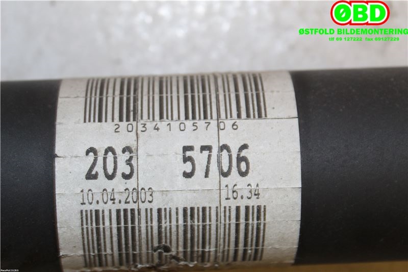Mellomaksel til Mercedes CLK 2002-2009 (C209) (C209) (MERCEDES|A 203 410 57 06|A 203 410 10 16|2034105706)