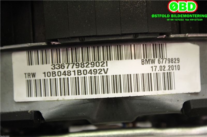 Airbag rattpute til BMW X1 2009-2015 (E84) (E84) (BMW|32306779829||6779829)