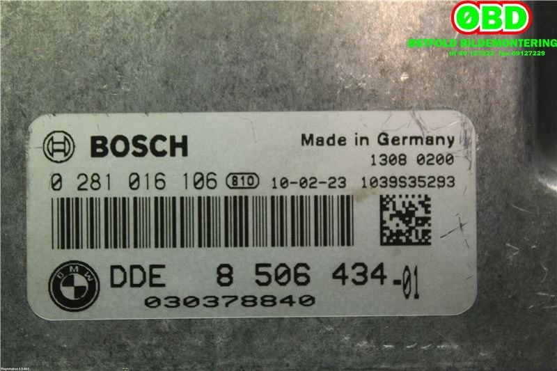 Styreenhet motor til BMW X1 2009-2015 (E84) (E84) (BMW|13618577664|0281016106|8506434)