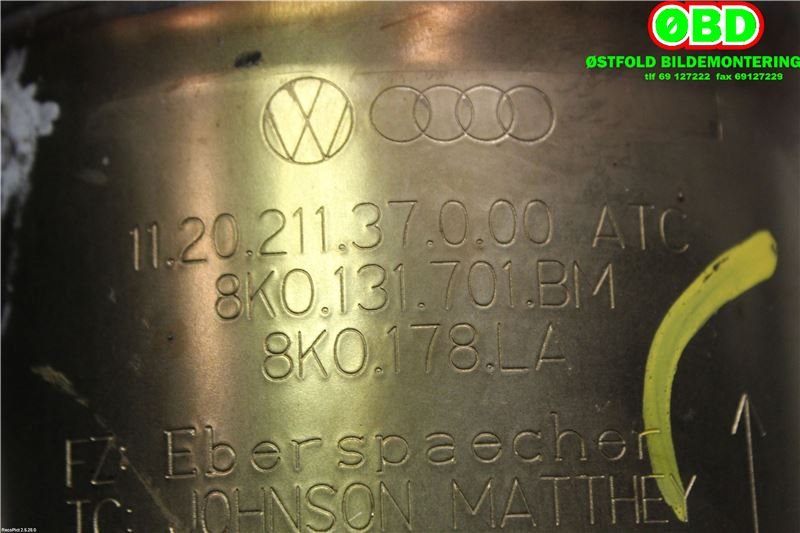 Katalysator til Audi A4 2007-2014 (Type IV) (B8) (B8) (8K0 254 253 JX||8K0131701BM)