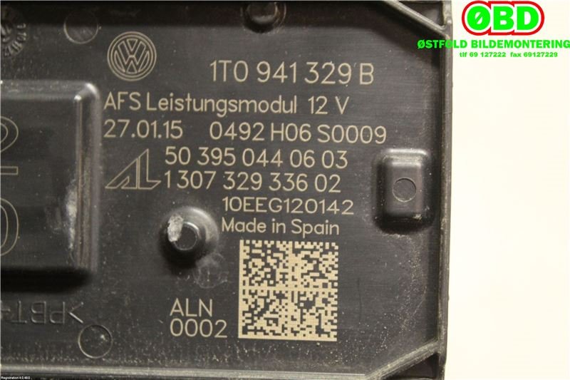 Styreenhet xenon/ballast til Škoda Octavia 2013-2016 (Type III, Fase 1)  (SKODA|1T0 941 329 B||1T0941329B)