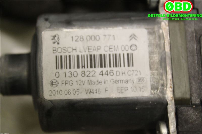 Ruteheis høyre bak til Citroën C5 2008-2017 (Type II)  (CITROEN|9224G9|9675915180|)