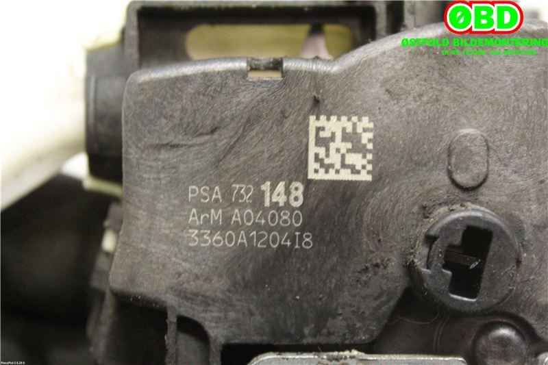 Låsekasse høyre foran til Citroën C5 2008-2017 (Type II)  (CITROEN|9136 GN|98 006 181 80|732148)