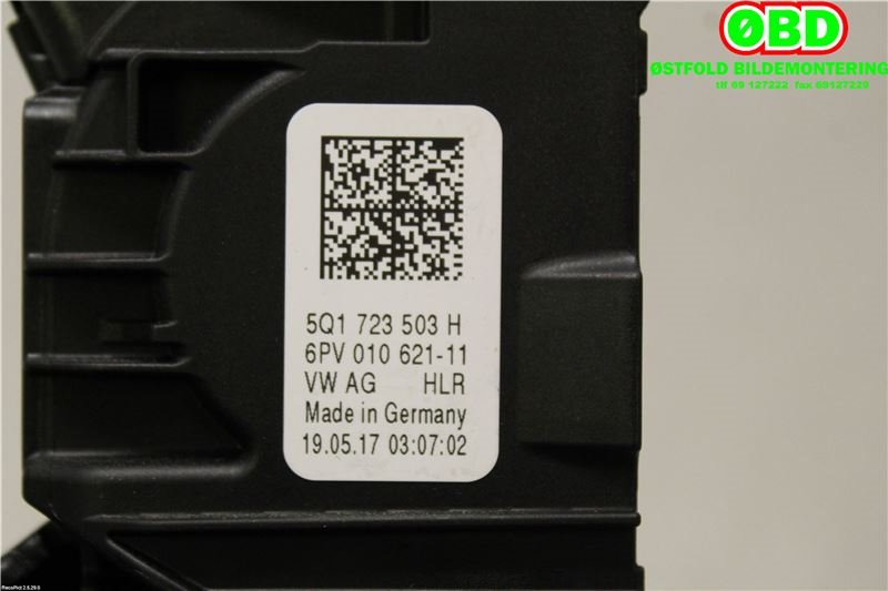 Pedal gass til Škoda Octavia 2017-2020 (Type III, Fase 2)  (SKODA|5Q1 723 503 H|5Q1 723 503 K|5Q1723503H)