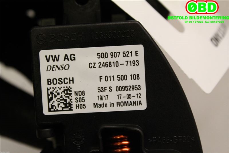 Varmeapparat motstand til Škoda Octavia 2017-2020 (Type III, Fase 2)  (SKODA|5Q0 907 521 C|5WA 907 521|5Q0907521E)