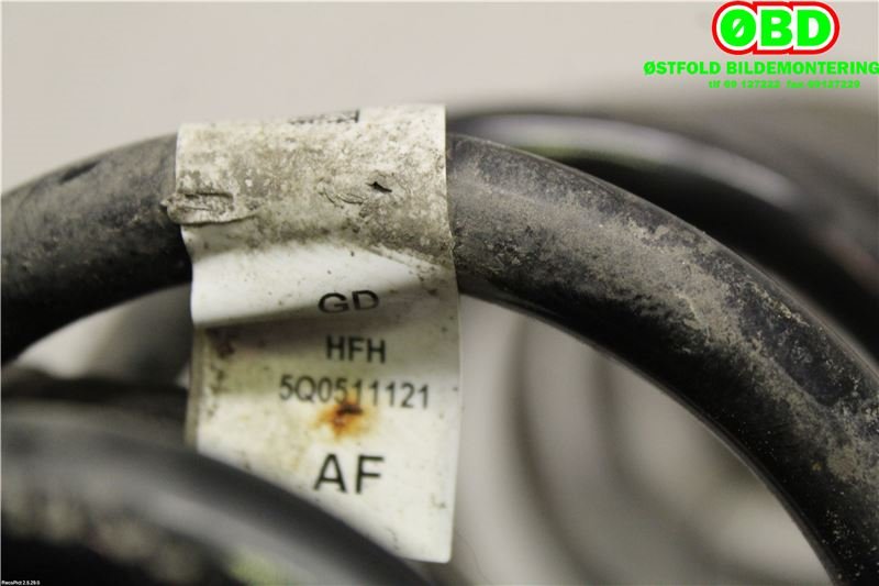 Fjær bak spiralfjær til Škoda Octavia 2017-2020 (Type III, Fase 2)  (SKODA|5Q0 511 121 AF|)
