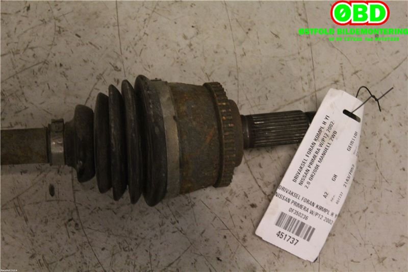 Drivaksel høyre foran til Nissan Primera 2002-2007 (P12) (P12) (NISSAN|39100AV611|)