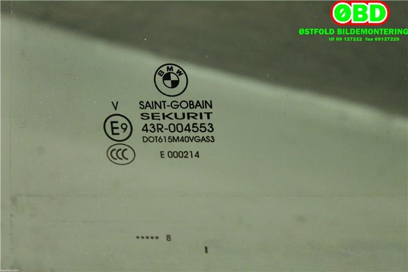 Siderute venstre bak til BMW X5 2007-2013 (E70) (E70) (BMW|51 35 7 137 023|)