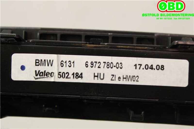 Varmeapparat betjening til BMW X5 2007-2013 (E70) (E70) (BMW|64119310449||9178066-01)