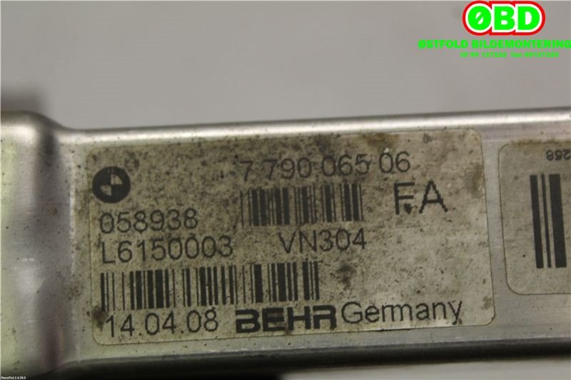 EGR-kjøler til BMW X5 2007-2013 (E70) (E70) (BMW|11717790065||779006506)