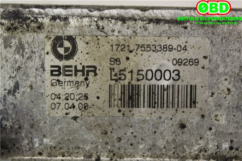Oljekjøler til BMW X5 2007-2013 (E70) (E70) (BMW|17 21 7 553 389||17217553389)