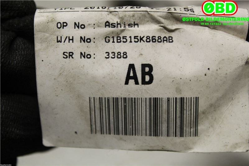 Ledningsnett til Ford Ka+ 2016-->> (Type III) (FORD|2038050||G1B515K868AB)