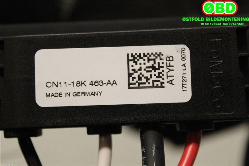Varmeapparat register til Ford Transit Courier 2018-2023 (Type I, Fase 2)  (FORD|1881056||CN1118K463AA)