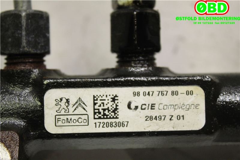 Dyseskinne (fuelrail) til Ford Transit Courier 2018-2023 (Type I, Fase 2)  (FORD|1868664|FM5Q9D280AA|9804776780)