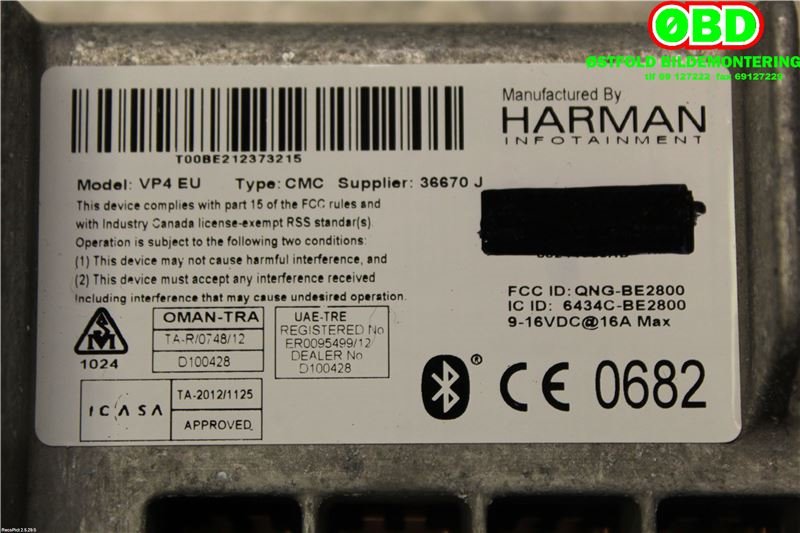 Instrument kjørecomputer til Jeep Cherokee 2014-->> (Type V)  (JEEP|68211958AC|)
