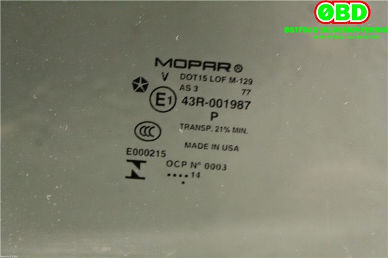 Siderute høyre bak til Jeep Cherokee 2014-->> (Type V)  (JEEP|68104622AB|)
