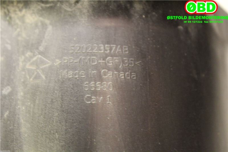 Luftfilterboks til Jeep Cherokee 2014-->> (Type V)  (JEEP|52022357AB|)