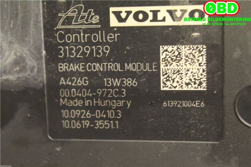 ABS sentral til Volvo V70 2014-2016 (Type III, Fase 2)  (VOLVO|31329140||31329139)
