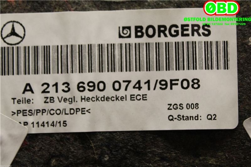 Diverse deler til Mercedes E-Klasse 2016-2023 (W213) (W213) (MERCEDES|A 213 690 07 41||2136900741)