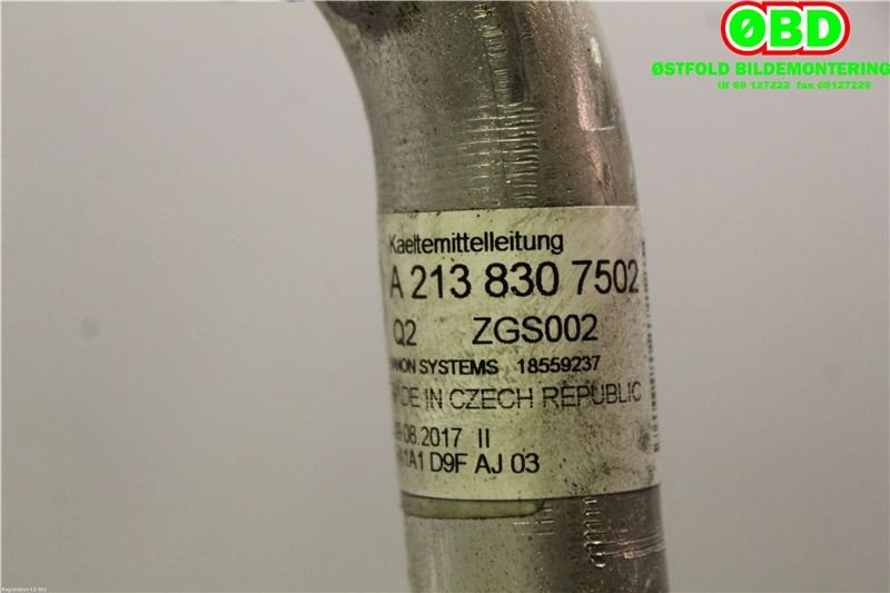 Aircondition rør til Mercedes E-Klasse 2016-2023 (W213) (W213) (MERCEDES|A 213 830 75 02||2138307502)
