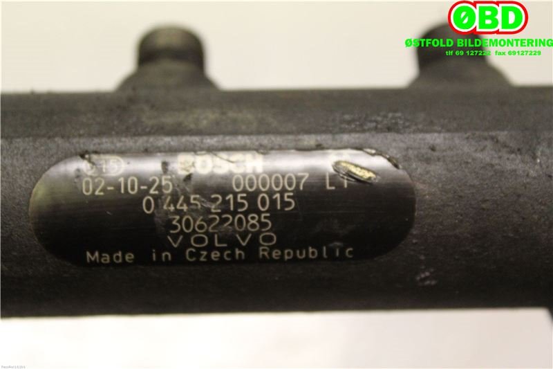 Dyseskinne (fuelrail) til Volvo XC90 2002-2006 (Type I, Fase 1)  (VOLVO|30622085|0445215015)