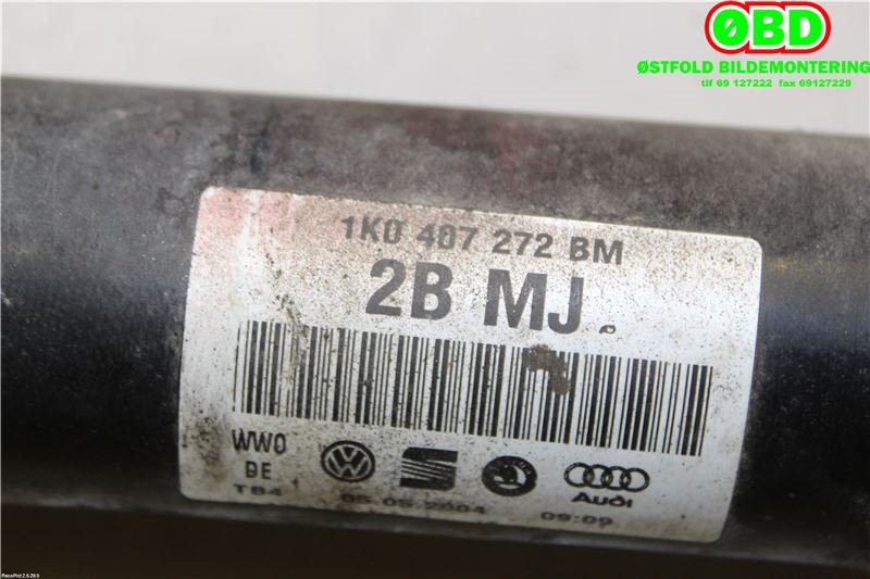 Drivaksel høyre foran til VW Golf V, Combi 2003-2008  (VOLKSWAGEN|1K0 407 272 FS|5Q0 407 272 EF|1K0407272BM)
