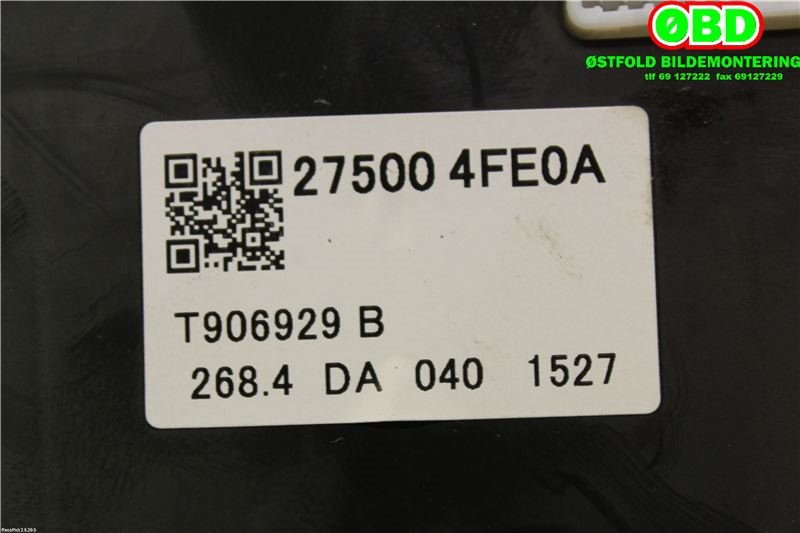 Varmeapparat betjening til Nissan NV200 2010-2019  (NISSAN|275004FE0A|)