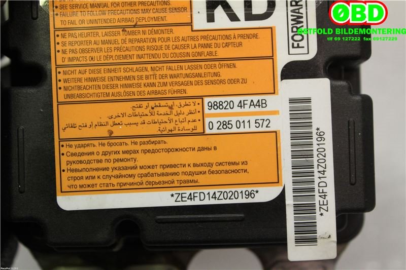 Airbag elektronikk til Nissan NV200 2010-2019 (NISSAN|K88204FA4B|)