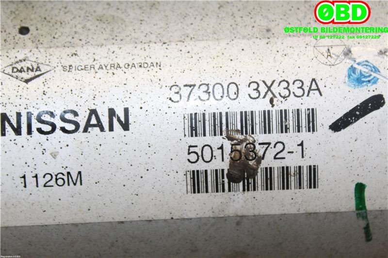 Mellomaksel til Nissan Navara 2010-2015 (Fase 2) (D40) (D40) (NISSAN|373003X33A|)