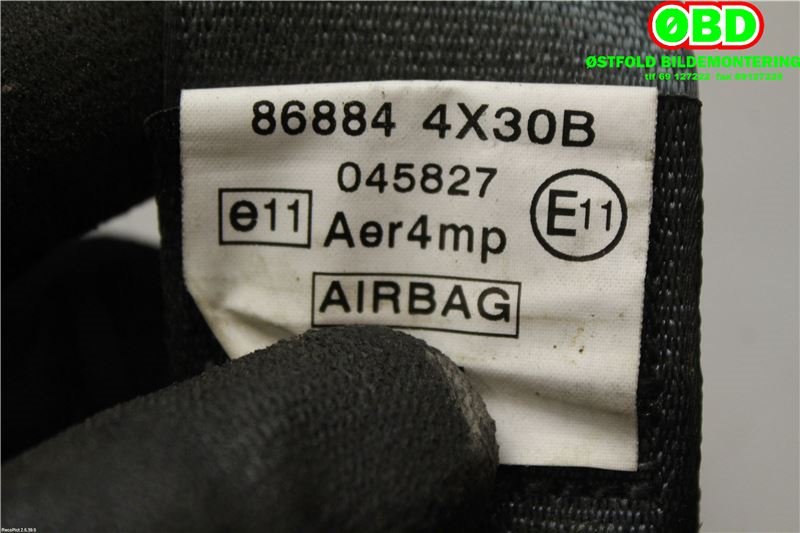 Airbag beltestrammer til Nissan Navara 2010-2015 (Fase 2) (D40) (D40) (NISSAN||868844X30B)