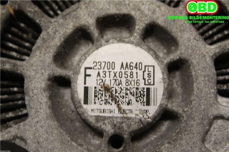 Dynamo til Subaru Impreza 2008-2012 (Type III)  (SUBARU|23700AA640|)