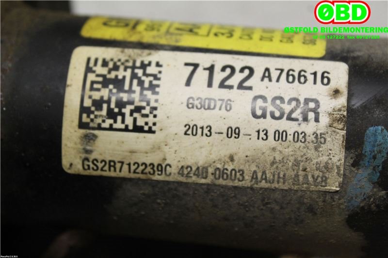 Fjærbein høyre foran til Opel Mokka 2012-2016 (Type I, Fase 1) (OPEL|95137358|344906|)