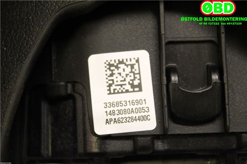 Airbag rattpute til Mini One/Cooper 2014-->> (F54-57) (F54-57) (MINI|32 30 6 876 517|32 30 9 462 208|)
