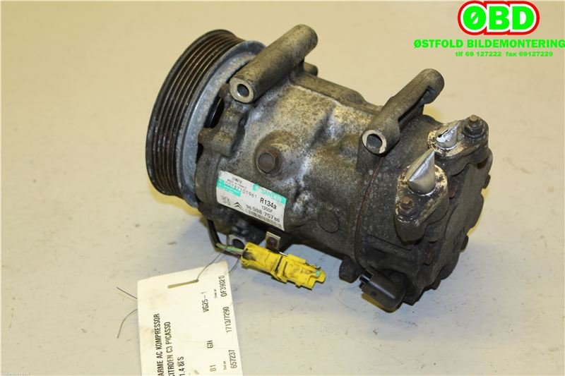 Aircondition kompressor til Citroën C3, Picasso 2009-2017  (CITROEN|6453WK|9822826880|9659875780)