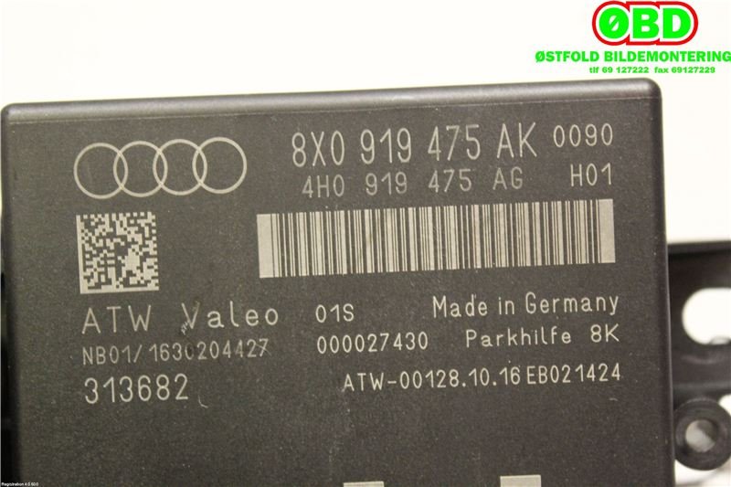 Styreenhet parkering til Audi Q3 2015-2018 (Type I, Fase 2)  (AUDI|8X0919475AK|)