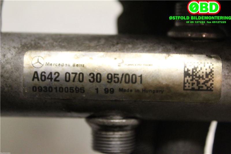 Dyseskinne (fuelrail) til Mercedes E-Klasse 2009-2013 (Fase 1) (W212) (W212) (A 642 070 30 95||6420703095)