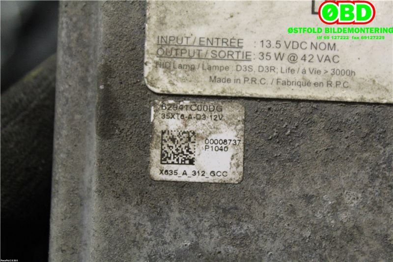 Styreenhet xenon/ballast til Ford Focus 2011-2014 (Type III, Fase 1)  (FORD|1710026|BM5113C170AA|)