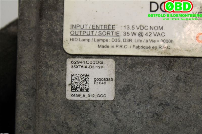 Styreenhet xenon/ballast til Ford Focus 2011-2014 (Type III, Fase 1) (FORD|1710026|BM5113C170AA|)