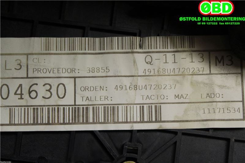 Sikringsboks til Audi Q3 2015-2018 (Type I, Fase 2)  (AUDI|3C0 937 125 A|)